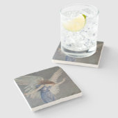 The Angel of Peace (door Walter Crane) Stenen Onderzetter (Zijkant)