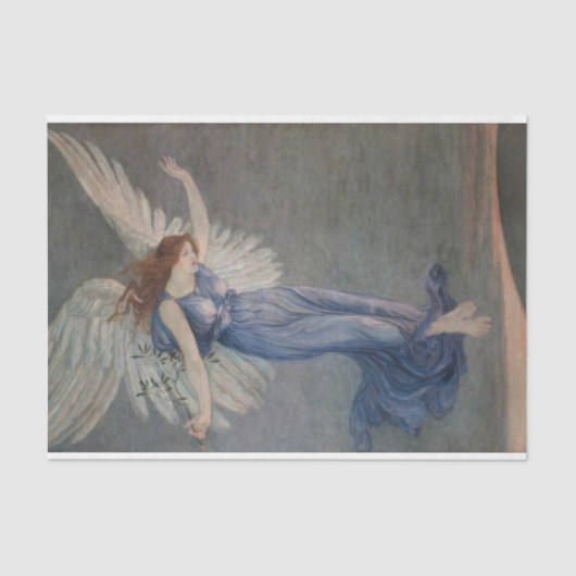 The Angel of Peace (door Walter Crane) Tissuepapier (Voorkant)