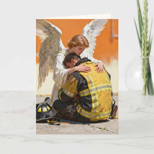 "The Angel Who Knew Your Courage" Sympathy Kaart (Voorkant)