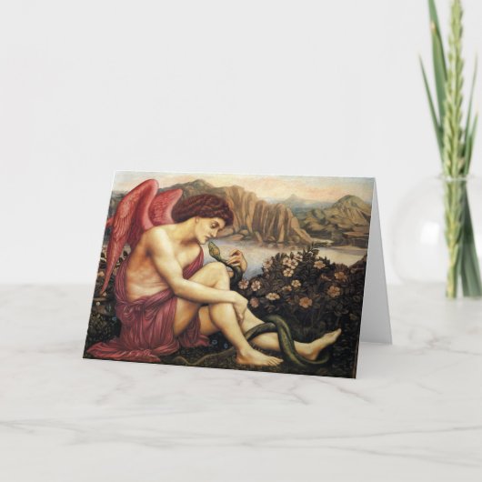 The Angel with the Serpent Fine Art Greetings Card Kaart (Voorkant)