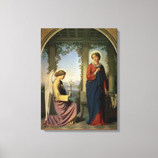 The Angelic Salutation, of The Annunciation, 1860 Canvas Afdruk (Voorkant)