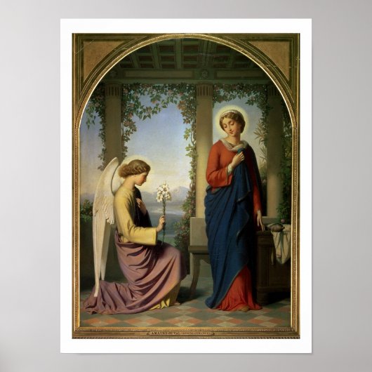 The Angelic Salutation, of The Annunciation, 1860 Poster (Voorkant)