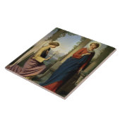The Angelic Salutation, of The Annunciation, 1860 Tegeltje (Zijkant)