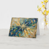 The Angel's Christmas Vigil Christmas Card Kaart (Gele Bloem)