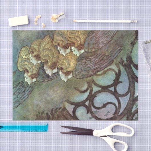 "The Angels" van Edmund Dulac Tissuepapier (Craft)