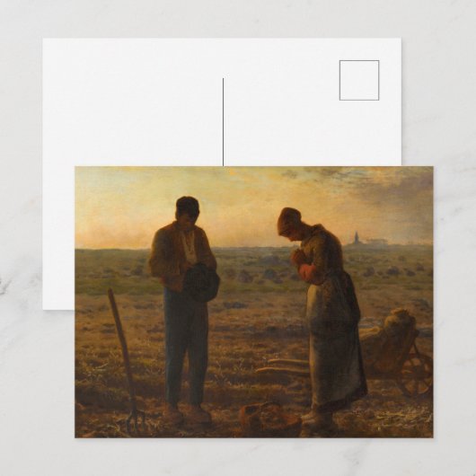 The Angelus, 1857-1859 by Jean-Francois Millet Briefkaart (Voorkant / Achterkant)
