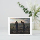 The Angelus, Jean-Francois Millet, 1857-1859 Briefkaart (Staand voorkant)