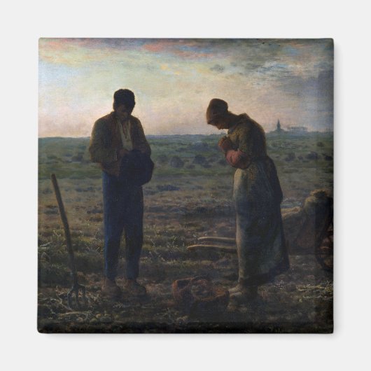 The Angelus, Jean-Francois Millet, 1857-1859 Magneet (Voorkant)
