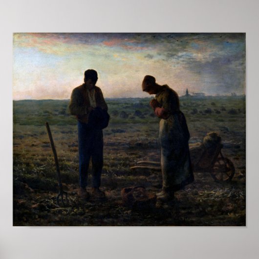 The Angelus, Jean-Francois Millet, 1857-1859 Poster (Voorkant)