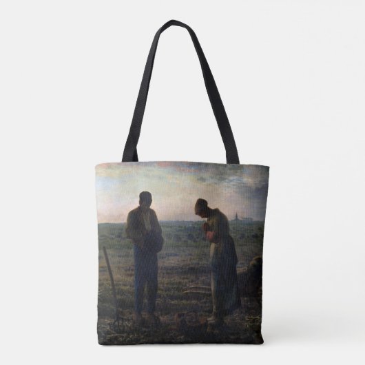 The Angelus, Jean-Francois Millet, 1857-1859 Tote Bag (Achterkant)
