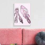 The Angled Veil  Abstract Texture Art Canvas Afdruk (Insitu (Woonkamer))