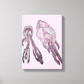 The Angled Veil  Abstract Texture Art Canvas Afdruk (Voorkant)