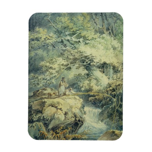 The Angler, 1794 (m/c boven grafiet op papier) Magneet (Verticaal)