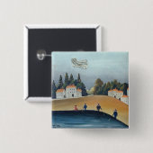 The anglers, c.1908-09 (olie op canvas) vierkante button 5,1 cm (Voorkant /achterkant)