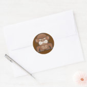 The Angry Donkey Monkey -  achtergrond Ronde Sticker (Envelop)