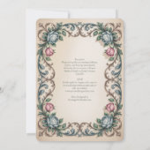 The Anne Elliot Quiet Romance Floral Wedding  Kaart (Achterkant)