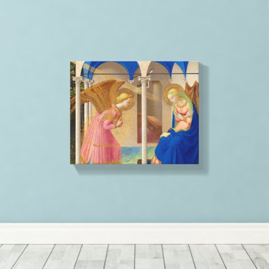 The Annunciation, 1426, van Fra Angelico Canvas Afdruk (Insitu (Houten vloer))