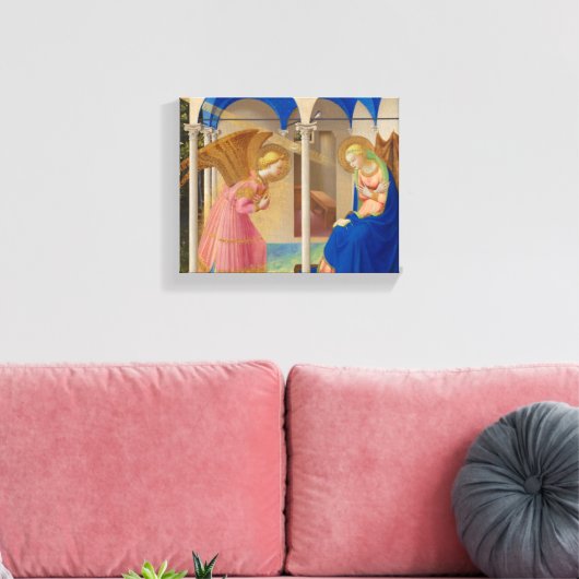 The Annunciation, 1426, van Fra Angelico Canvas Afdruk (Insitu (Woonkamer))