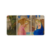 The Annunciation, 1426, van Fra Angelico Etiket (Voorkant)