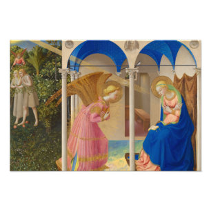 The Annunciation, 1426, van Fra Angelico Foto Afdruk
