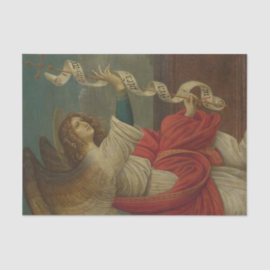 The Annunciation Angel by Gaudenzio Ferrari Tissuepapier (Voorkant)