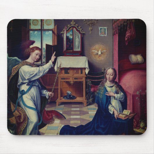 The Annunciation by Joos van Cleve:  Muismat (Voorkant)