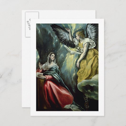 The Annunciation, c.1575 (olie op canvas) Briefkaart (Voorkant / Achterkant)