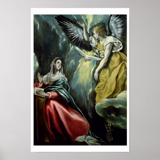 The Annunciation, c.1575 (olie op canvas) Poster (Voorkant)