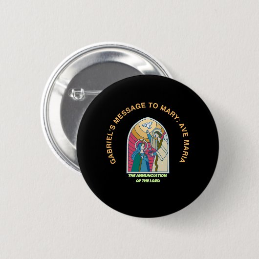 The Annunciation of the Lord Ronde Button 5,7 Cm (Voorkant /achterkant)