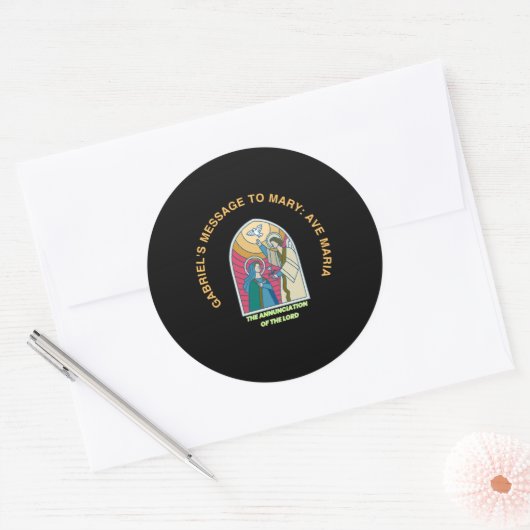 The Annunciation of the Lord Ronde Sticker (Envelop)
