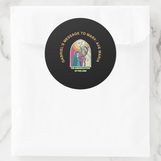 The Annunciation of the Lord Ronde Sticker (Tas)