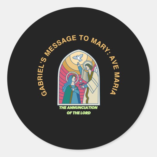 The Annunciation of the Lord Ronde Sticker (Voorkant)