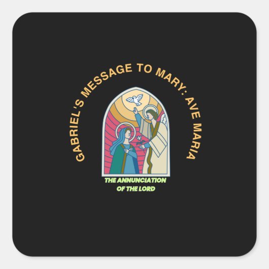 The Annunciation of the Lord Vierkante Sticker (Voorkant)