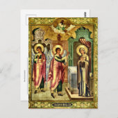 The Annunciation Orthodox Christian Icon Briefkaart (Voorkant / Achterkant)