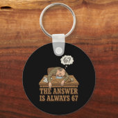 The Answer Is Always 67 Math Teacher Meme 90s Retr Sleutelhanger (Voorkant)