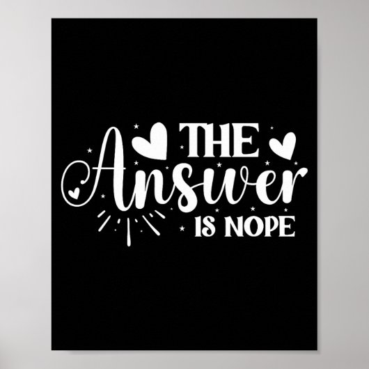 The Answer Is Nope Poster (Voorkant)