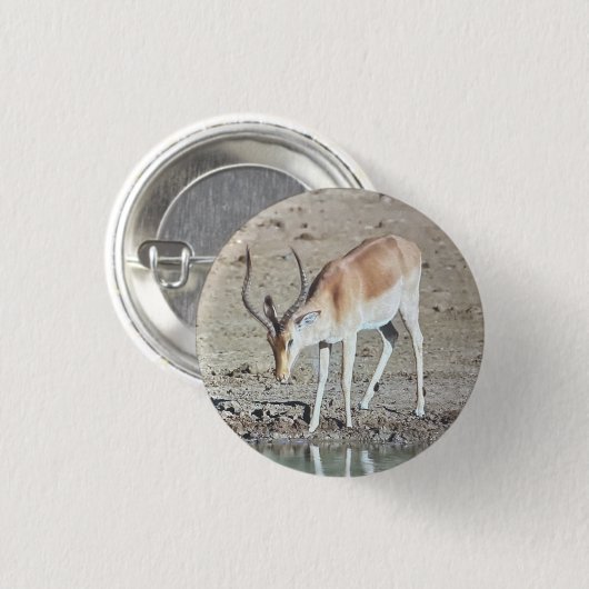 The antelope, ronde button 3,2 cm (Voorkant /achterkant)