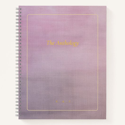 The Anthology | Mauve Custom Poetry Collection Notitieboek (Voorkant)