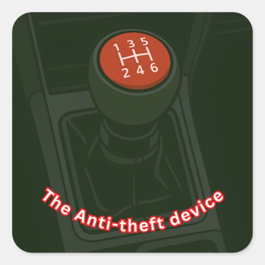 The Anti-Theft Device Vierkante Sticker (Voorkant)