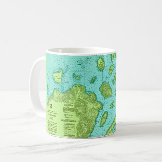 The Apostle Islands Map Mug Koffiemok (Voorkant links)