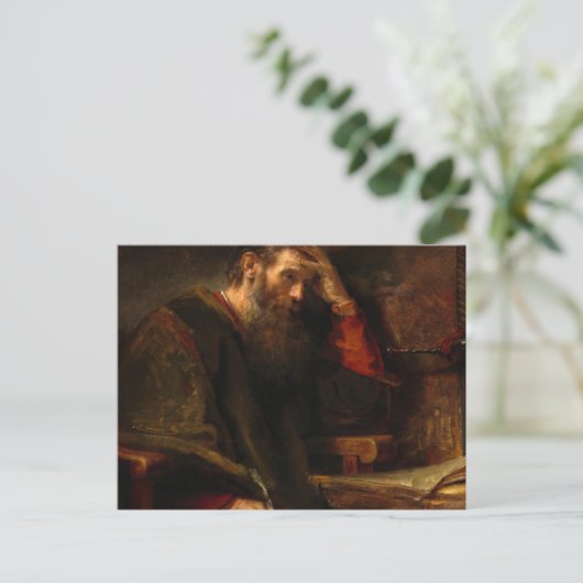 The Apostle Paul, 1657, van Rembrandt van Rijn Briefkaart (Staand voorkant)