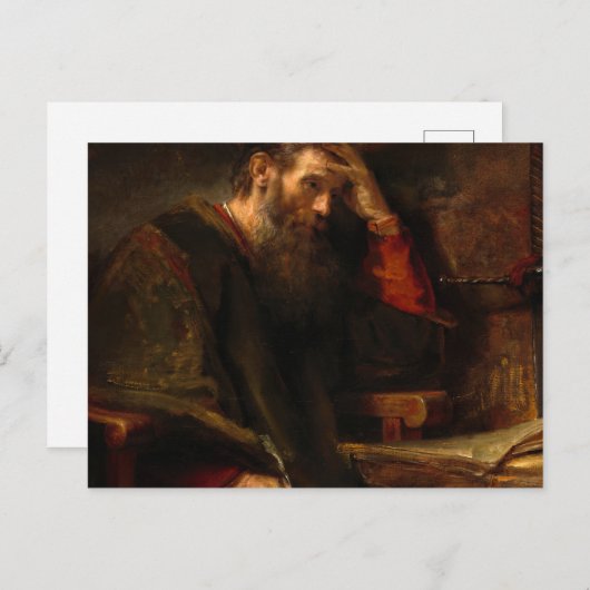 The Apostle Paul, 1657, van Rembrandt van Rijn Briefkaart (Voorkant / Achterkant)