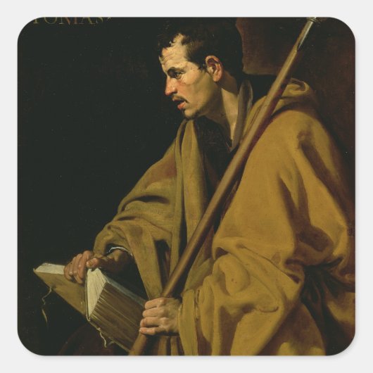 The Apostle St. Thomas, c.1619-20 Vierkante Sticker (Voorkant)