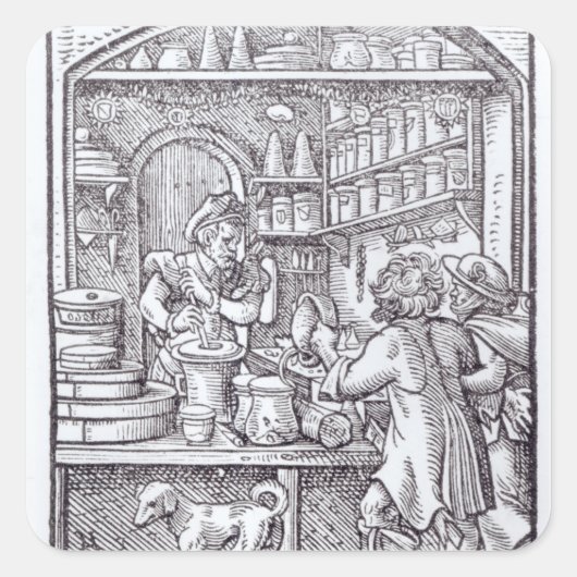 The Apothecary, uitgegeven door Hartman Schopper Vierkante Sticker (Voorkant)