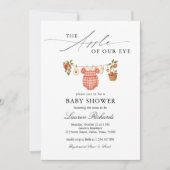 The Apple Of Our Eye Clothesline Plaid Baby Shower Kaart (Voorkant)