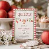 The Apple of Our Eye Red Gingham Baby Shower  Kaart