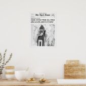 The Apres Times Krant Ze Beheerst De Pistes Poster (Keuken)