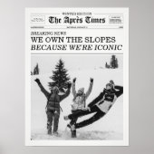 The Apres Times Newspaper Because We're Iconic Poster (Voorkant)