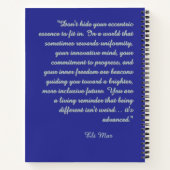 The Aquarius Lady: Handcrafted Custom notebook Notitieboek (Achterkant)