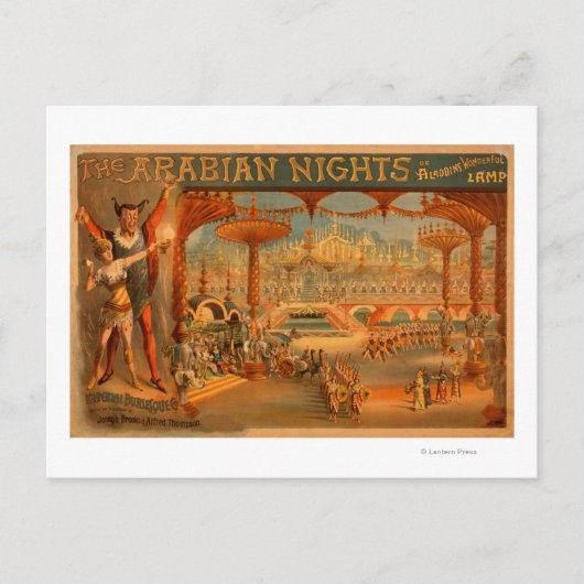 The Arabian Nights - Aladdin's prachtige lamp Briefkaart (Voorkant)